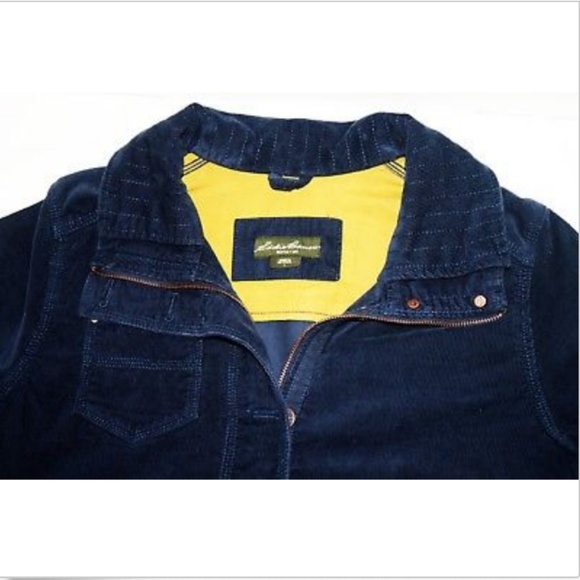 Eddie Bauer Blue Corduroy Zip Button Up Jacket - Picture 2 of 8